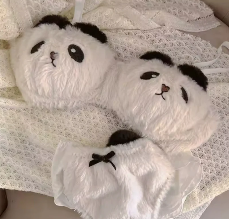 Cozy Bear Plush Lingerie Set
