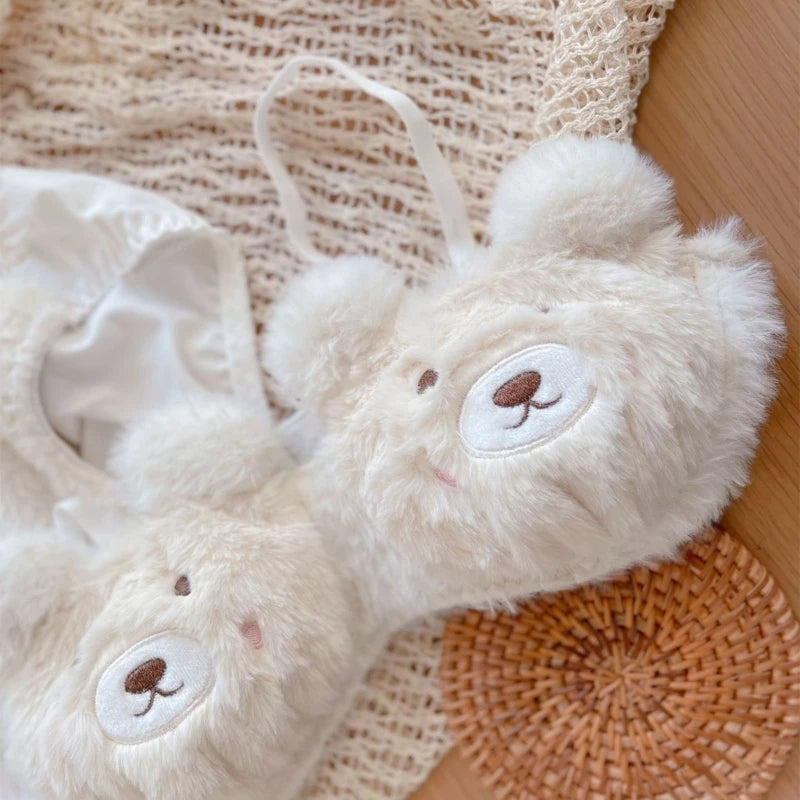 Cozy Bear Plush Lingerie Set