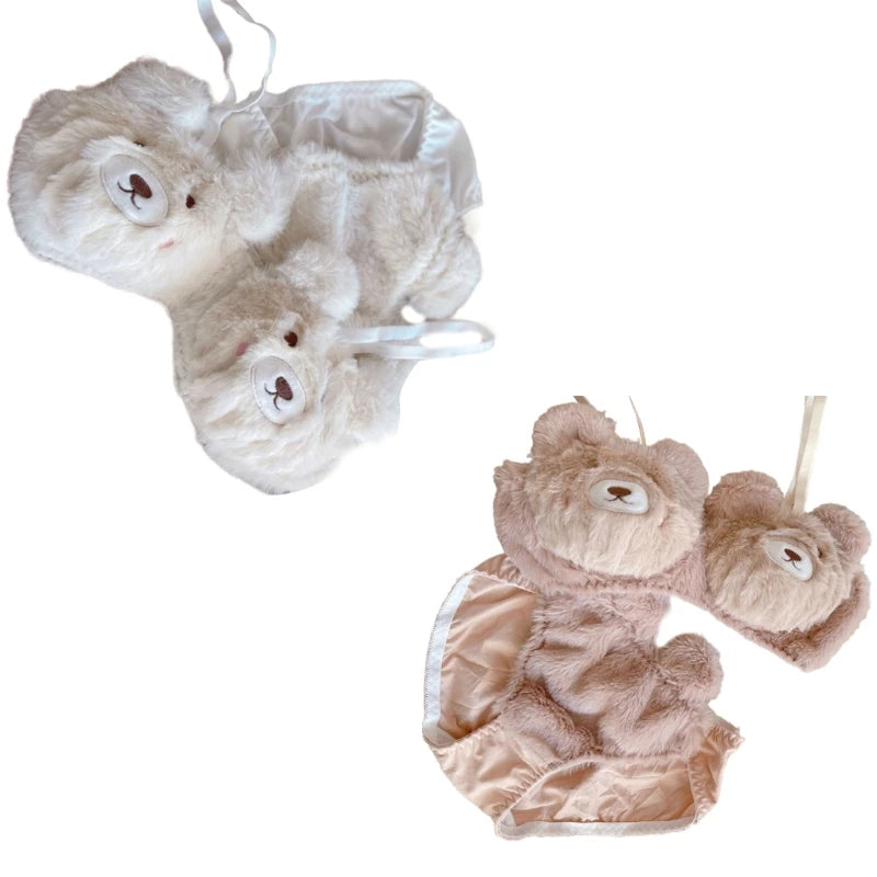 Cozy Bear Plush Lingerie Set