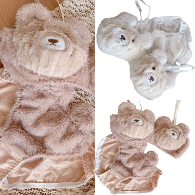 Cozy Bear Plush Lingerie Set